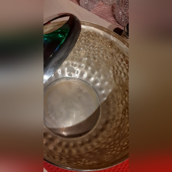 5 BOTTLE ICE BUCKET silverplate Grape Clusters Motif c1980 - Picture 4 of 4